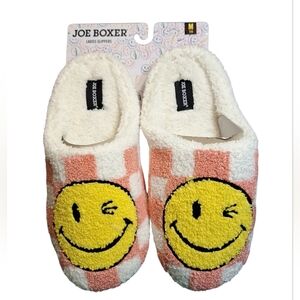 NWT Joe Boxer Smiley Face Slippers